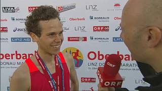 Linz Marathon 2017  Interview Halbmarathonsieger Geronimo von Wartburg [upl. by Spearing483]