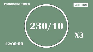 Pomodoro Timer 23010⏰  X3  120000  No Music Color ver  DeskTimer [upl. by Harlie120]