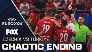 Czechia vs Türkiye ends in absolute CHAOS  UEFA Euro 2024 [upl. by Lewan260]