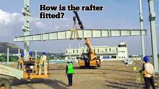 🤔How is the rafter fittedSteel building Construction [upl. by Llednik]