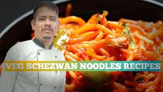 Veg Schezwan noodles recipe trending trendingvideo viralvideo foodlover foodblogger hotellife [upl. by Burkhard]