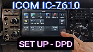 ICOM IC7610  DPD SET UP [upl. by Witt]