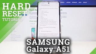 Hard Reset Samsung Galaxy A51 – Wipe All Data  Factory Reset [upl. by Ydisac]