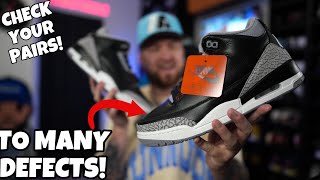 WE HAVE TO BE HONEST THE 2024 JORDAN 3 BLACK CEMENT IS THE WORST THAT RELEASED YET CHECK YOUR PAIRS [upl. by Nekcarb]