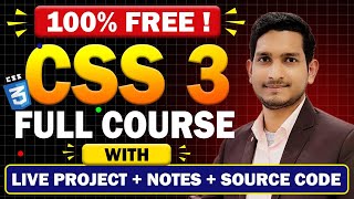 Complete CSS 3 Tutorial for Beginners  in One Video With Notes  Source Code  🔥🔥🔥 [upl. by Daisi258]