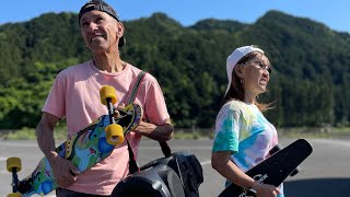 Casal brasileiro começa andar de esket depois dos 50 anos no Japão 🇯🇵 [upl. by Starlene]