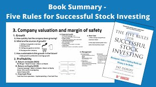 The Five Rules for Successful Stock Investing by Pat Dorsey  Book Summary [upl. by Kipper515]