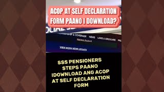 📍 SSS ACOP FORM 2024SAAN AT PAANO I DOWNLOAD [upl. by Lynda]