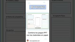 💡ACTIVIDADES PRESENTARSE Saludos y preguntas personales TODO SOBRE MÍ 🎯VUELTA AL COLE [upl. by Dulci]