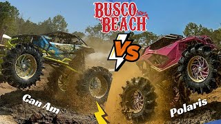 Polaris RZR vs Can Am X3 4x4 Mud Madness at Busco Beach Bounty Hole [upl. by Ayim]