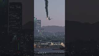 Passenger Plane Crashes in City Center Engine Catches Fire  Plane Crash in GTA 5 [upl. by Uis]