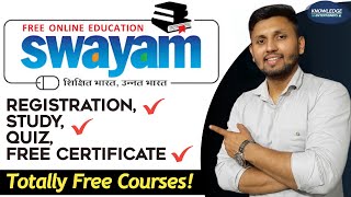 Swayam Free Online Course With Certificate Registration amp Exam  Swayam Courses Complete Knowledge [upl. by Heinrich]