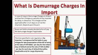 What is Demurrage Charges in Import [upl. by Fry215]