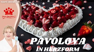 Verschenke Dein Herz mit einer Pavlova in Herzform ganz einfach Silkeswelt pavlova meringue [upl. by Burkhard]