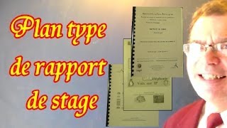 Rapport de stage exemple 1  plan type modèle du rapport de stage [upl. by Shaddock]