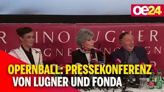 Opernball Pressekonferenz von Lugner und Fonda [upl. by Ariay837]