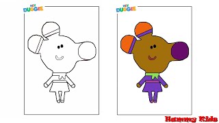 Hey Duggee Norrie Daphne  How To Draw and Colour Norrie Halloween  Drawings for Kids  Hammy Kids [upl. by Sophey399]