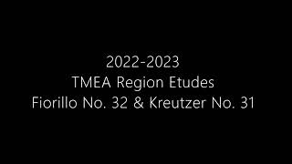 20222023 TMEA AllState Violin Etudes [upl. by Pedaias192]