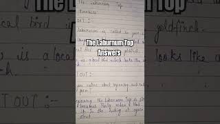 The Laburnum Top Class 11 Questions and Answers  The Laburnum Top Question Answer shorts [upl. by Kcirred]