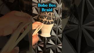 Mini Tutorial  Use a Braided Wig Cap To Create a BOHO Box Braided Wig [upl. by Aitenev112]