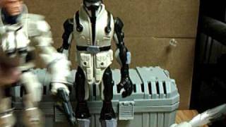 S1 Snake Eyes and Timber  GI Joe Sigma 6 8 Inch Commando Wave 4 2004 Action Figure Review [upl. by Euqirrne626]