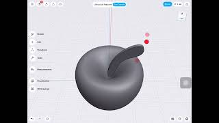 How to create 3d apple in Shapr 3d  shapr3d  cad [upl. by Repooc]