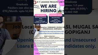 NY Leasing Pvt Ltd Jobs  NY Leasing Microfinance Job Requirements jobresearchacademy [upl. by Adiv]