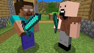 HEROBRINE VS NOTCH  ONLINE GAMEPLAY in Minecraft [upl. by Drawd]