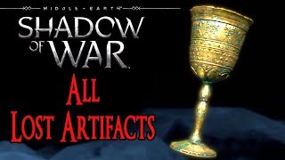 Middleearth Shadow of War  All Gondorian Artifacts quotFinished Talesquot Trophy [upl. by Taddeusz71]