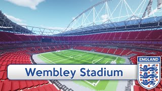 Minecraft  MEGABUILD  Wembley England national stadium  DOWNLOAD Official [upl. by Zzabahs]