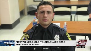 Video BCSO cadet sets record as youngest deputy at 18 years old [upl. by Acinorrev]