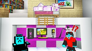 i Built SECRET GAMING ROOM in SHEYYYNs House in Minecraft [upl. by Eon]