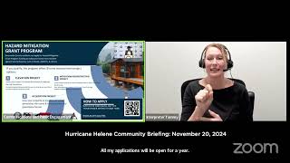 Hurricane Helene Community Briefing Wednesday Nov 20 2024 [upl. by Oinafipe]