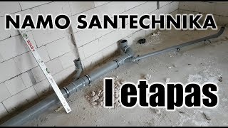 Namo Santechnika I etapas Kanalizacija Lauko Nuotekos Namo Statyba [upl. by Demeter]