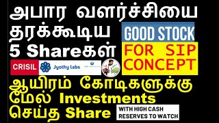 அபார வளர்ச்சியை தரக்கூடிய 5 Shareகள்  Crisil Share analysis  jyothy labs share  pvrinox share [upl. by Yeslah]