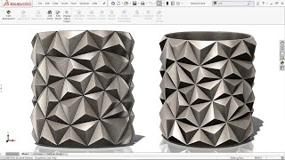 Master SOLIDWORKS 2018  Create Stunning Pyramid Textures on Cylinder  Pro CAD Tips and Tricks [upl. by Anairuy]