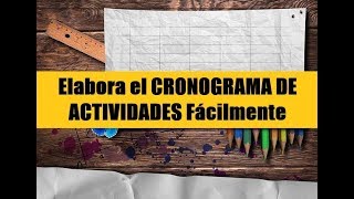 CÓMO HACER UN CRONOGRAMA DE ACTIVIDADES EN WORD [upl. by Toma]