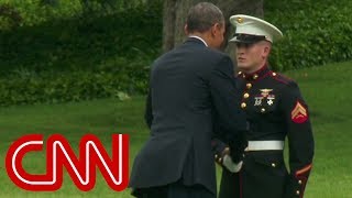 Obama forgets to salute [upl. by Emaj]