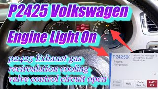 P2425 exhaust gas recirculation cooling valve control circuitopen  p2425 mautotech vw [upl. by Dimmick685]