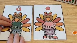 Thanksgiving Math amp Literacy Activity Centers PreK Kinder Grade 1 [upl. by Cohla426]