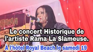 Rama La Slameuse fait son concert historique à lhôtel Royal Beach [upl. by Weissman]