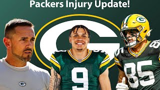 Green Bay Packers Matt LaFleur Provide Injury Update on Key Players [upl. by Dynah416]