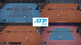 TIEBREAK  ATP 250 in Career Mode  Adelaide  Montpellier  Santiago  Geneva  Gameplay [upl. by Meelas]