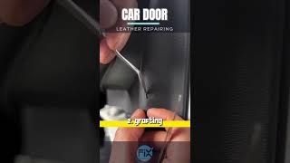 How to DiY CAR LEATHER REPAIR  car interior repair  torn leather  car door leather repair [upl. by Alessig]