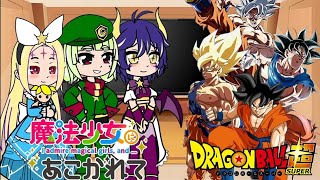 Mahou Shoujo ni Akogarete reaccionan a Son Goku  gacha club 👍👍😎😎 [upl. by Naillimxam]