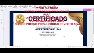 CERTIFICADOS DE CURSOS ONLINE P ATIVIDADES COMPLEMENTARES POR R5 CADA – Certificado de 20 Horas [upl. by Alair]