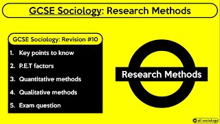 GCSE Sociology Revision from allsociology  Sociological Research Methods Episode 10 [upl. by Jeniece731]