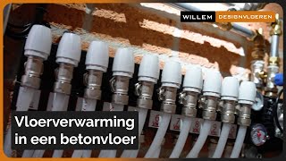 Hoe wordt de vloerverwarming in een betonvloer gelegd  Willem Designvloeren [upl. by Niajneb]