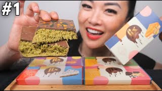 FINALLY THE VIRAL DUBAI FIX CHOCOLATE ASMR EATING SOUNDS LIGHT WHISPERS  SASASMR [upl. by Tony]