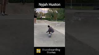 Nyjah Huston at a Local Skate Park sk8 skateboarding skateboardtrick skateboardflip [upl. by Honna599]